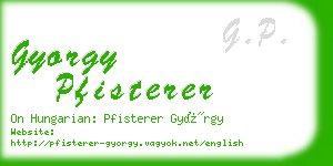 gyorgy pfisterer business card